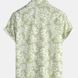 Hawaïblouse met korte mouwen en bloemenpatroon