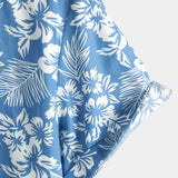 Hawaïblouse met korte mouwen en bloemenpatroon