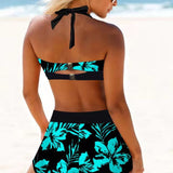 Sherrie - Hoge Taille Badpak met Bloemenprint