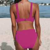 Hilde - Effen Hoge Taille Badpak