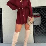 luna® | Trendy Satijnen Romper Jurk