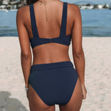 Hilde - Effen Hoge Taille Badpak
