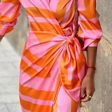 luna® | Jurk met Wikkelprint