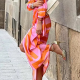 luna® | Jurk met Wikkelprint