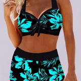 Sherrie - Hoge Taille Badpak met Bloemenprint