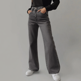 Laluna® | Grijze Damesbroek Wide Leg