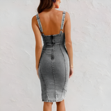 luna® | Denim Jurk Met U-Hals