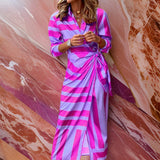 luna® | Jurk met Wikkelprint