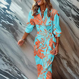 luna® | Jurk met Wikkelprint